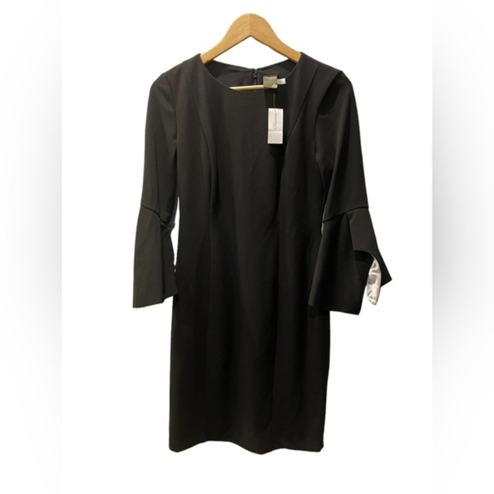 Taylor Dress Black Women's‎ Size 4 Shift Zipper Bell Sleeve